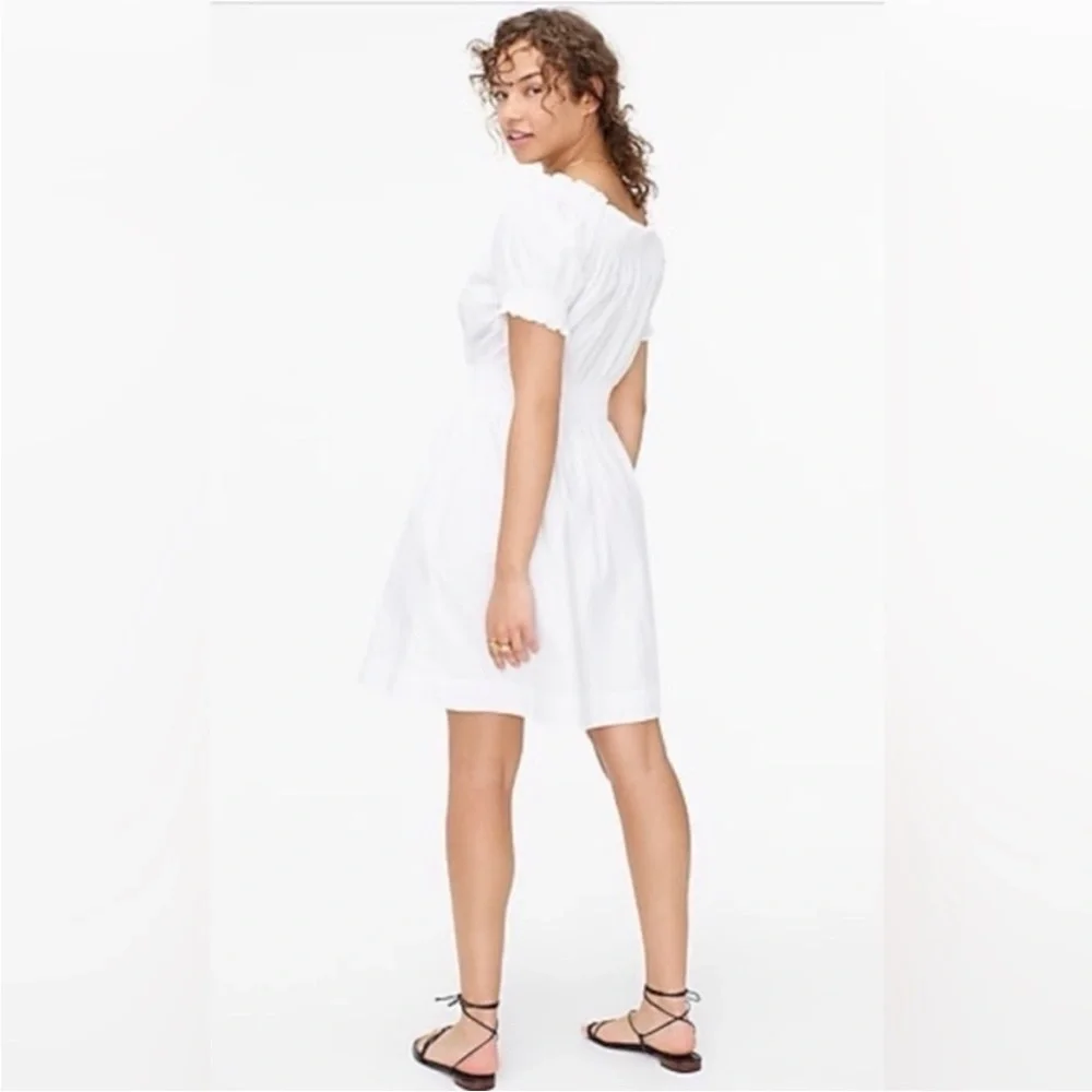 J. Crew Classic 100% Cotton White Mini Dress - Picture 3 of 10
